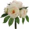 Stunning Cream Pink Silk Peony Bouquet - Elegant and Realistic Floral Arrangement